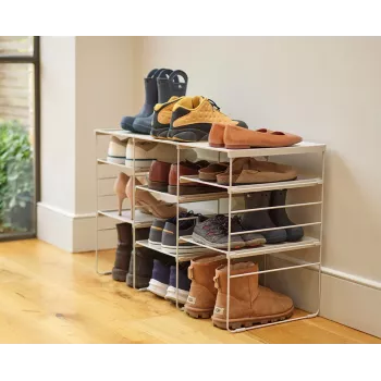Joseph Joseph Level Plus Large Adjustable Ecru Shoe Rack
