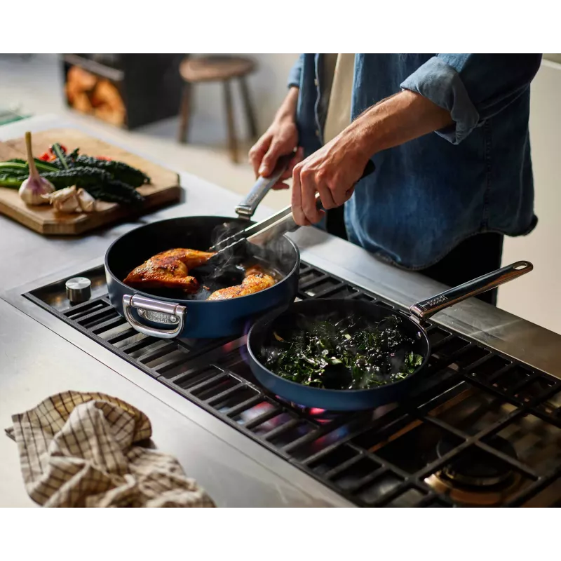 Joseph Joseph Space Fold Handle Ceramic Non-Stick 28 cm Blue Frying Pan