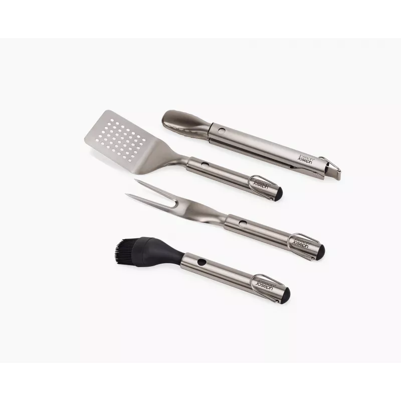 Joseph Joseph GrillOut 4-Piece Stainless Steel BBQ Utensil Set with Storage Case