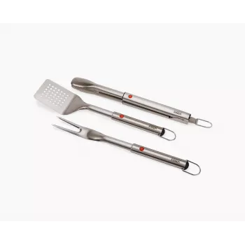 Joseph Joseph GrillOut 3 dalių nerūdijančio plieno BBQ mentė, žnyplės ir šakutė