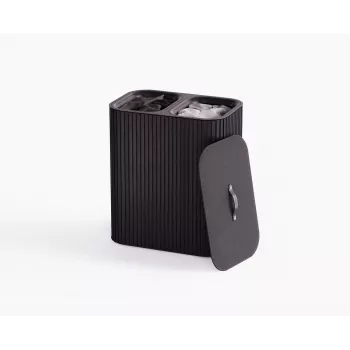 Joseph Joseph Tota Twin Luxe 90L Laundry Sorter Black