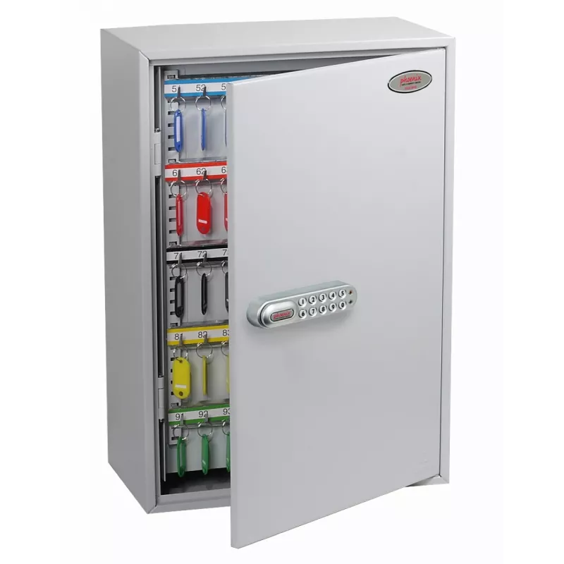 Phoenix Safe KC0605E raktų spinta - pilka - 300 kabliukų - elektroninis užraktas - 380 x 205 x 550 mm