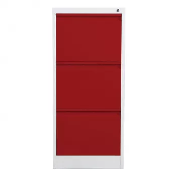 Phoenix Safe Fire Resistant Filing Cabinet 3 Drawers Red