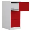 Phoenix Safe Fire Resistant Filing Cabinet 3 Drawers Red