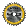 DEWALT TCT Circular Saw Blade 160x20mm 30T +10° Rake 16mm Ring