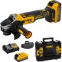DEWALT DCG405S2T-QW 18V XR belaidis kampinis šlifuoklis 125mm bešepetėlis su 2x5.0Ah baterijomis, įkrovikliu ir TSTAK dėklu