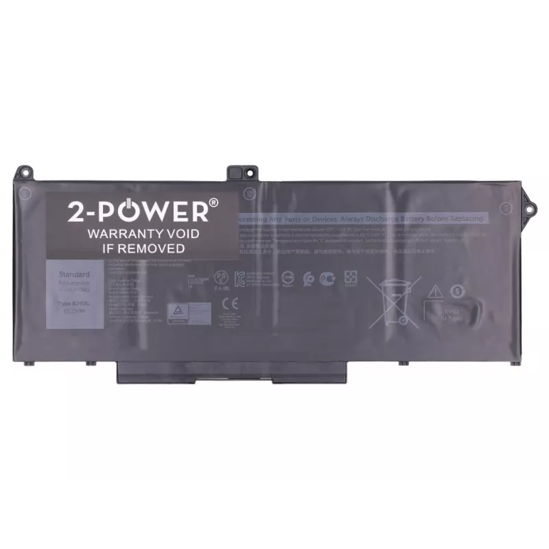 2-Power Dell Latitude 5420 pagrindinis akumuliatorius - baterija - 45 mAh
