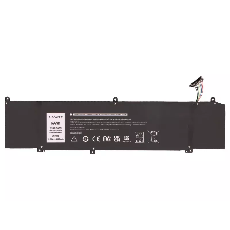 2-Power Dell Alienware M15 Main Battery Pack - 69 mAh