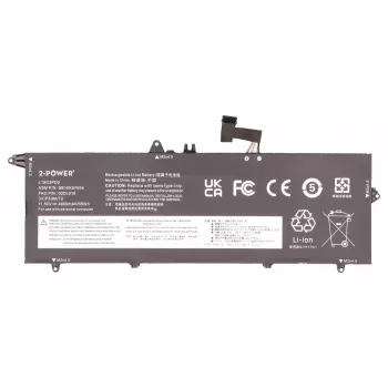 2-Power pagrindinis akumuliatorius, skirtas Lenovo ThinkPad T490S 20NX - 55 Wh Li-ion