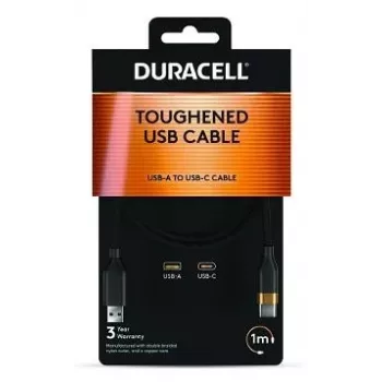 2-Power 1m USB-A į USB-C laidas - Juodas