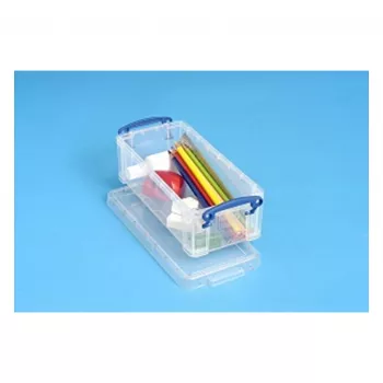 Really Useful Boxes 0.9C Laikymo Dėžutė - Skaidri - 0,9 Litro - Stačiakampė - Polipropilenas