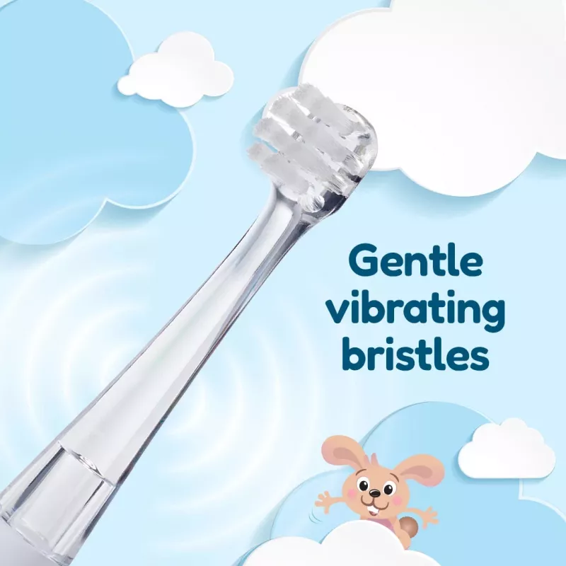 Brush-Baby BabySonic keičiamos šepetėlio galvutės 0-18 mėn. 2 vnt. Baltos
