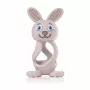 BRUSH BABY Bobbie Bunny Teether Infant Teether Toy Cappuccino Grey