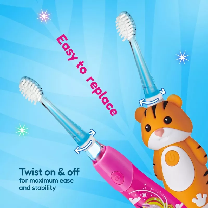 Brush-Baby Kidz Sonic Replacement Brush Heads 6+ 4 Pack