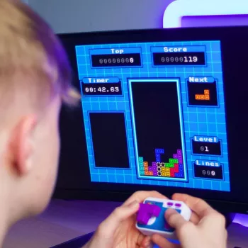 FIZZ CREATIONS Retro Arcade Tetris belaidė plug and play pultelio konsolė