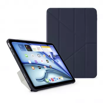 Pipetto Origami No1 Original Case, skirta iPad Air 11 (M2/M3) / iPad Air 10.9 (4th/5th Gen), tamsiai mėlyna