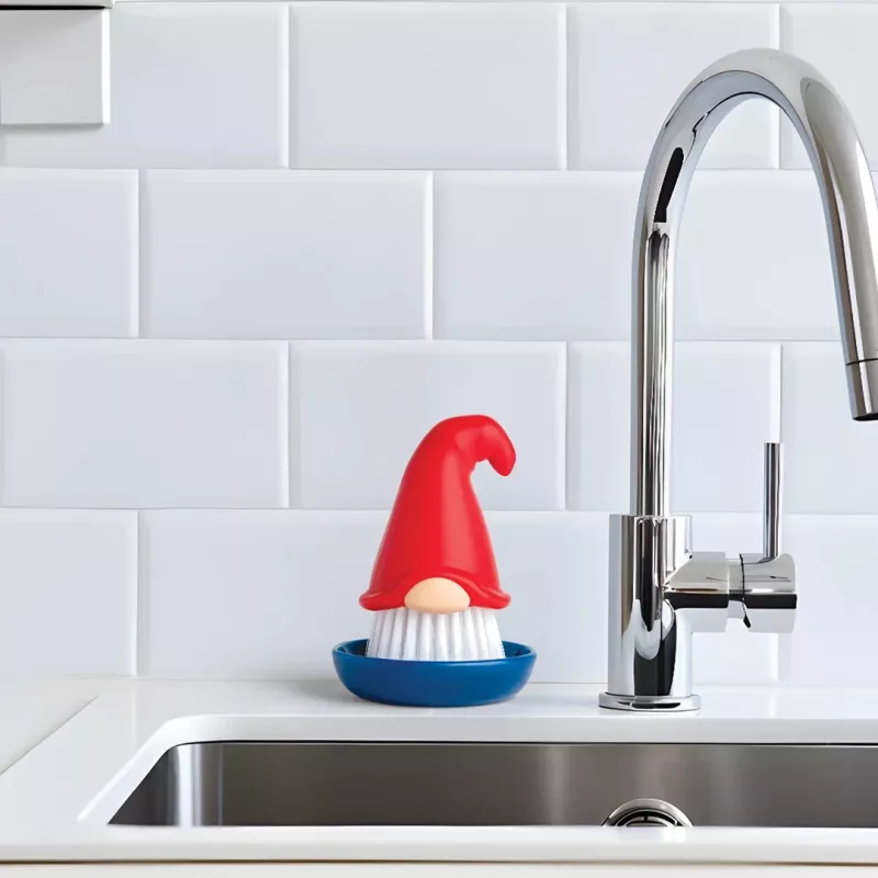 OTOTO Beardy Dish Brush – originalus virtuvės šepečio šepetys su integruota pakabinimo skylute