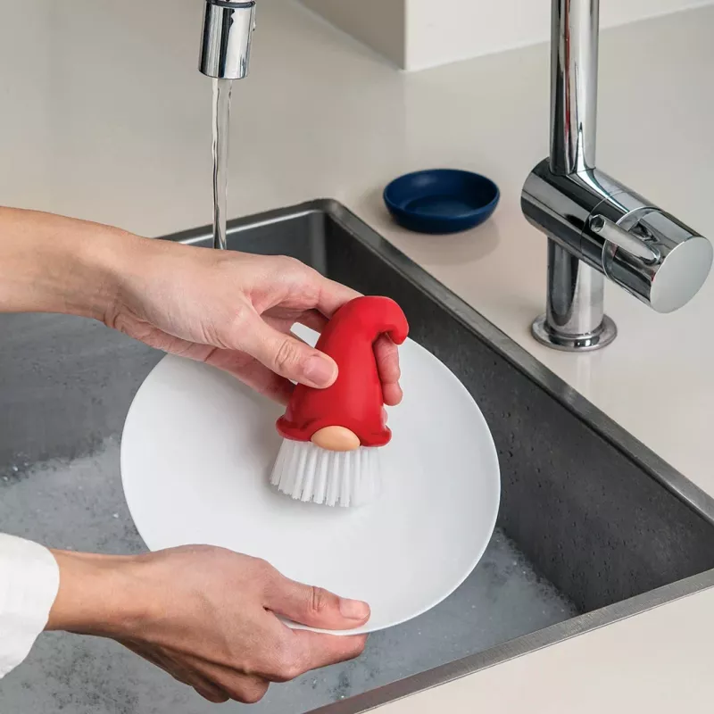 OTOTO Beardy Dish Brush – originalus virtuvės šepečio šepetys su integruota pakabinimo skylute