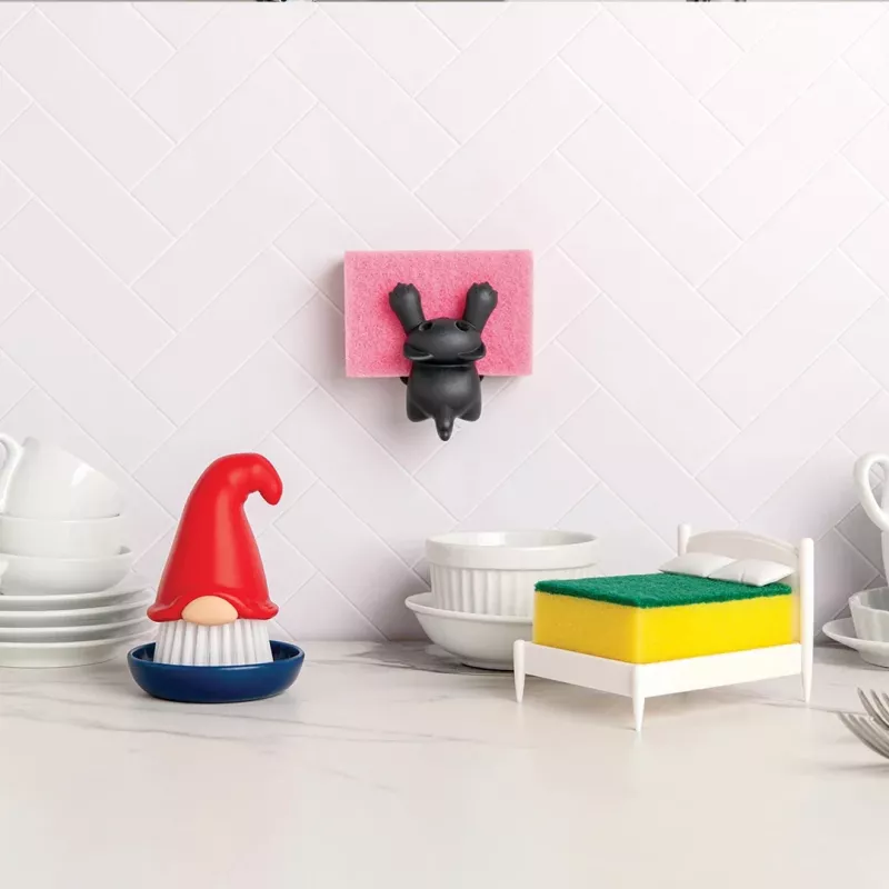 OTOTO Beardy Dish Brush – originalus virtuvės šepečio šepetys su integruota pakabinimo skylute