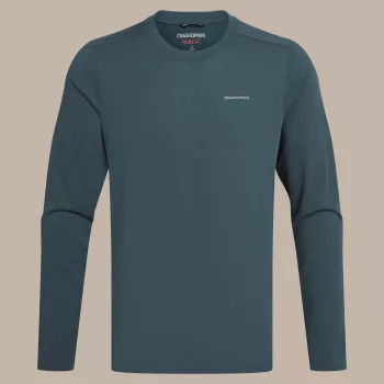 Craghoppers NosiLife Abel LS T-Shirt - Blue Stone, Size L