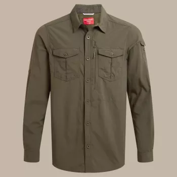 Craghoppers NosiLife Adventure LS Shirt III - Woodland Green, Size M