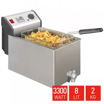 FRITEL TURBO SF Gruzdintuvė 8 Litrai 3.3kW Nerūdijantis Plienas