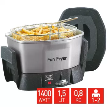 Fritel Starter gruzdintuvas 1,5 l 1400 W, juodos/pilkos/sidabrinės spalvos