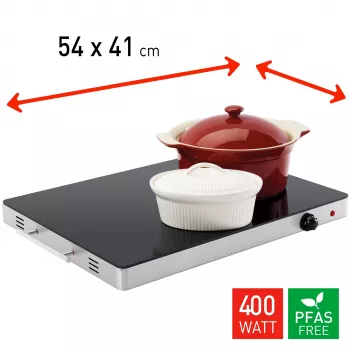 FRITEL Family WT 2478 Lėkščių šildytuvas 400W Juodas/Nerūdijantis plienas