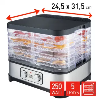 FRITEL Family Food Dehydrator 250W sidabrinė/pilka