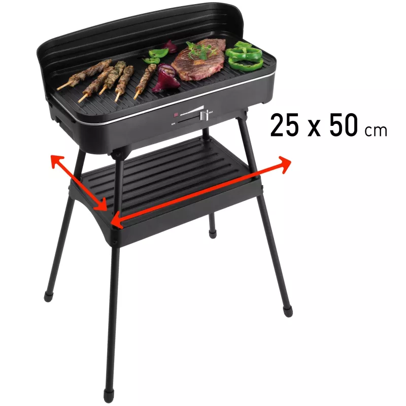 FRITEL Starter BBQ 2246 elektrinis kepsninės stovas, 2200 W, juoda