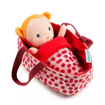 Lilliputiens Baby Doll Set Aghate su krepšeliu, drabužėliais ir antklodėle
