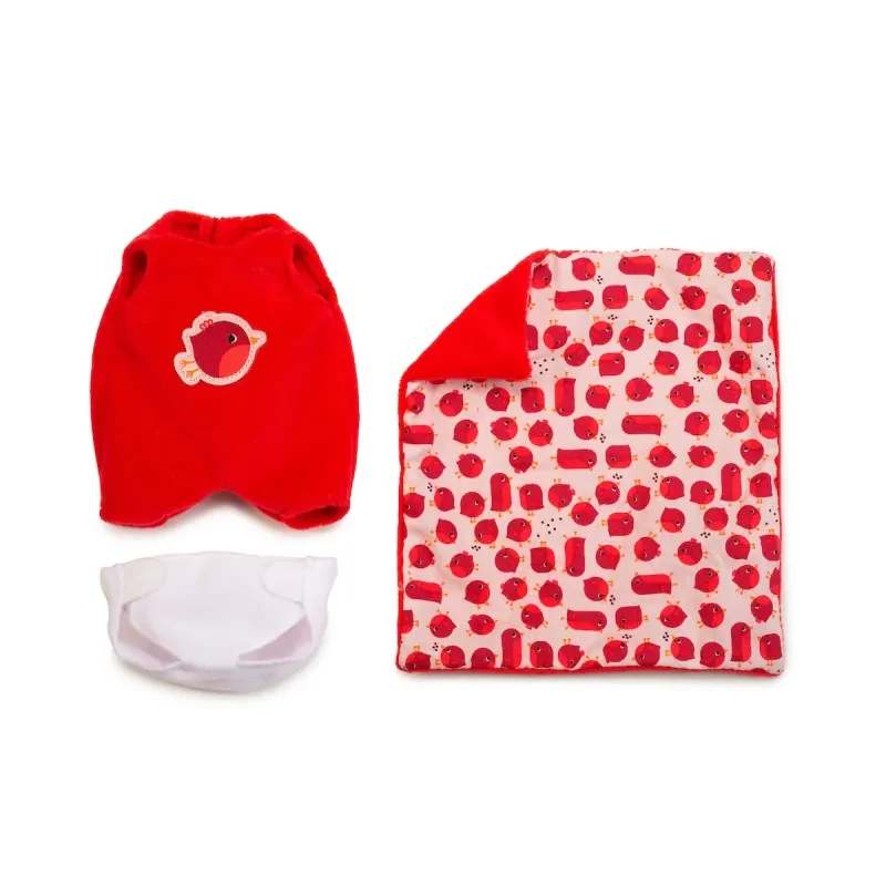 Lilliputiens Baby Doll Set Aghate su krepšeliu, drabužėliais ir antklodėle