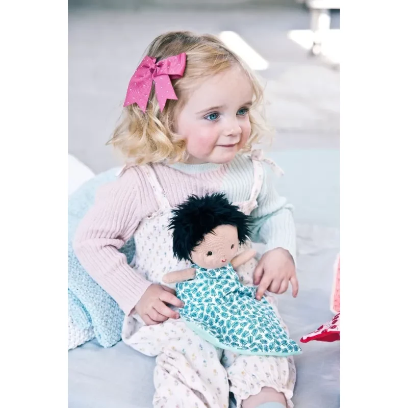 Lilliputiens Baby Doll in Basket with Outfit and Blanket Ari