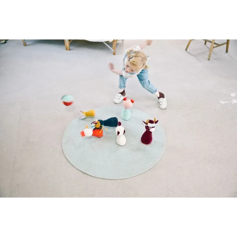 Lilliputiens Ūkio boulingo rinkinys su varpelio kamuoliuku