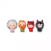 Lilliputiens Little Red Riding Hood Finger Puppet Set, 4 Characters + Storage Pouch, 12m+