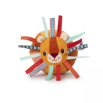 Lilliputiens Sensorinis kamuoliukas su varpeliu ir gumbeliais Jack the Lion 6m+