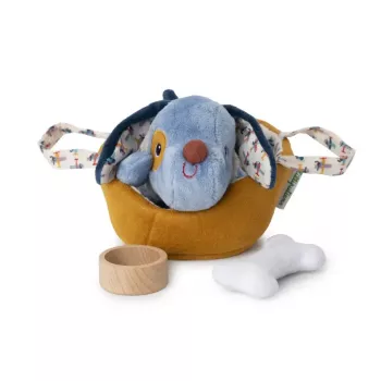 Lilliputiens Jules the Dog Plush Activity Playset su krepšeliu ir aksesuarais, 12m+