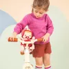 Lilliputiens Lena lėlė dviračio kėdutėje su antklodėle ir šalmu 18m+