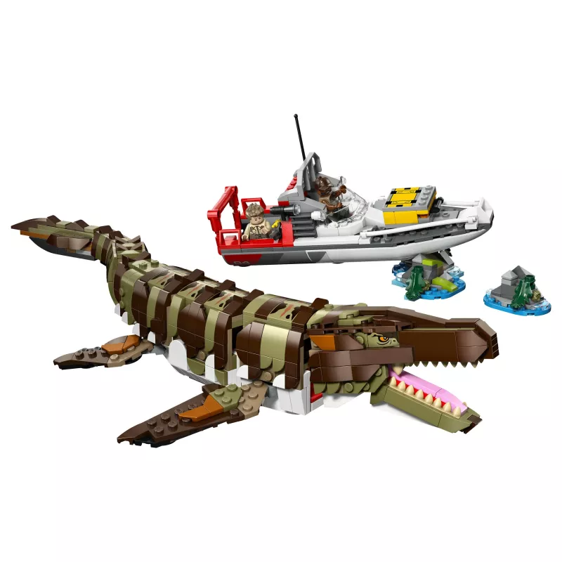 LEGO Jurassic World 76974 Misija laive ir mozasauro modelis