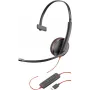 Poly Blackwire C3210 USB-C – 3200 Series – Wired On-Ear Monaural Headset with Noise-Cancelling Microphone – Black