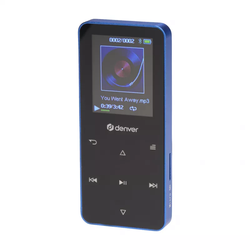 Denver MP-1830BU MP4 grotuvas su Bluetooth, 1,8 colio ekranu, 4GB, mėlynas