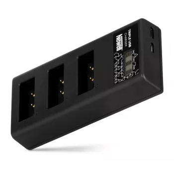 Newell CD-USB-C Trijų Kanalų Baterijų Kroviklis, skirtas Canon LP-E17