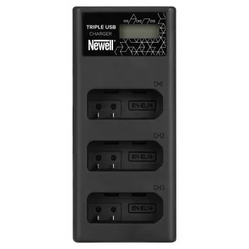 Newell CD-USB-C 3 kanalų akumuliatorių įkroviklis Nikon EN-EL14