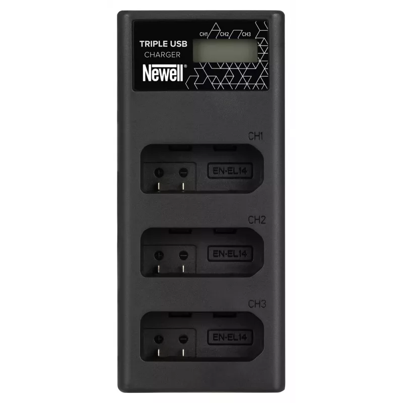 Newell CD-USB-C 3 kanalų akumuliatorių įkroviklis Nikon EN-EL14