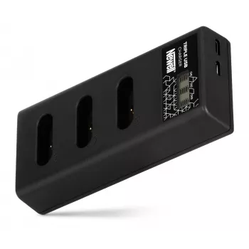 Newell CD-USB-C Triple-Channel Battery Charger, skirtas Sony NP-BX1 akumuliatoriams