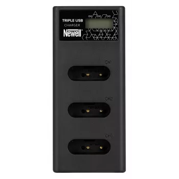 Newell CD-USB-C Triple-Channel Battery Charger, skirtas Sony NP-BX1 akumuliatoriams