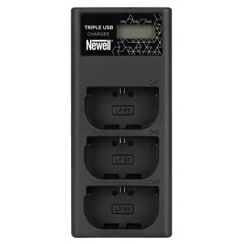 Newell CD-USB-C Triple-Channel Įkroviklis Canon LP-E6 Baterijoms