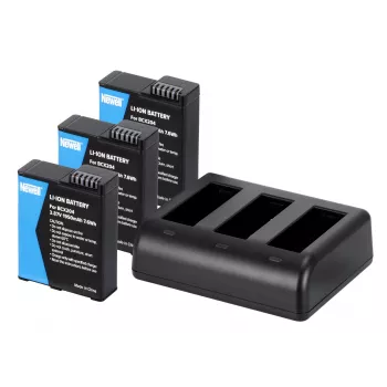 Newell Triple-Channel Charger SDC-USB-C ir 3 BCX-204 Baterijos, skirtos DJI Osmo Action