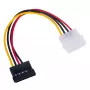 Akyga AK-CA-17 Molex į SATA maitinimo adapterio kabelis, 15 cm