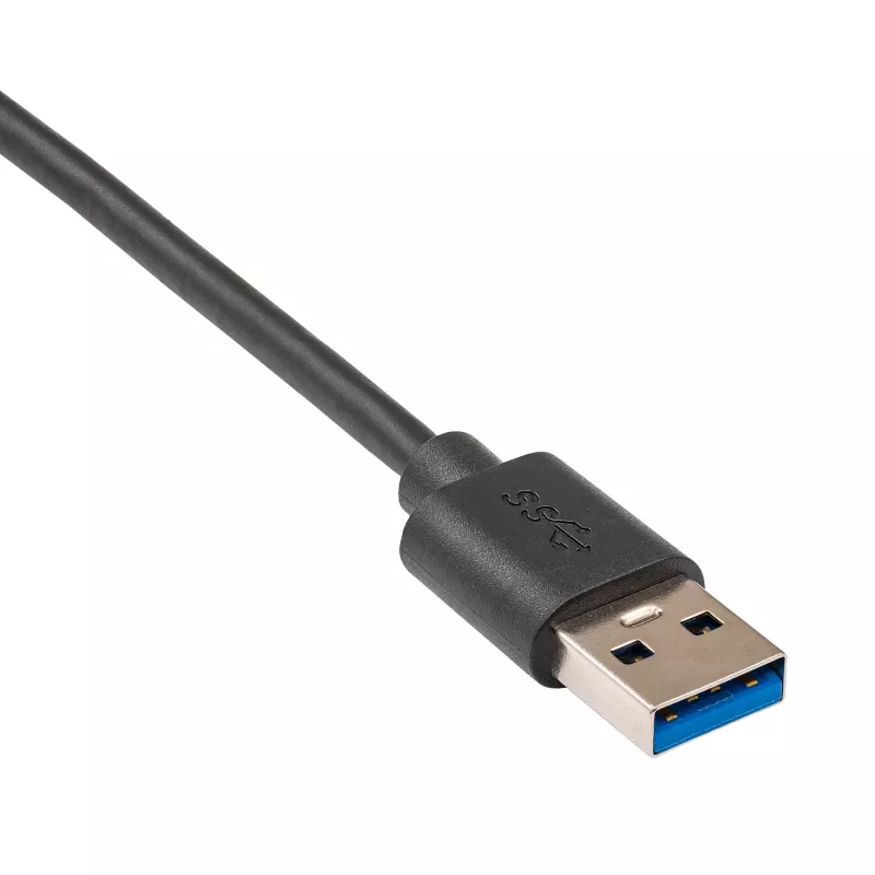 Akyga AK-AD-33 aktyvus USB 3.0 šakotuvas, 4 prievadai su atskirais jungikliais, 15 cm, juodas